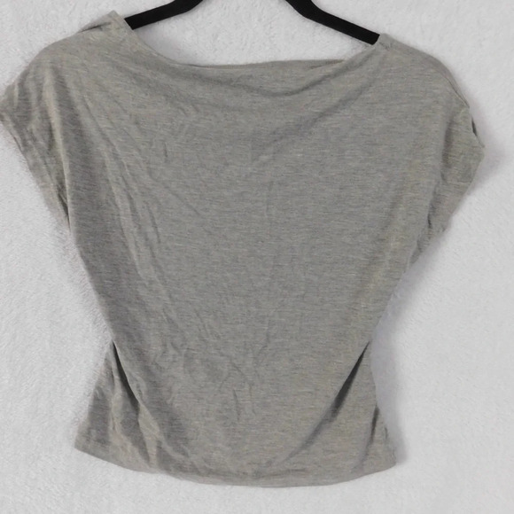SHEIN Gray‎ Open Back T-Shirt Casual Short Sleeve Top Size L - Picture 1 of 3